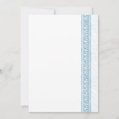 Toga-feest in het blauw met Griekse stenelementen Kaart (Achterkant)