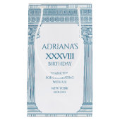 Toga feest met Griekse meander patroon en kolommen Klein Cadeauzakje (Voorkant)