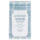 Toga feest met Griekse meander patroon en kolommen Klein Cadeauzakje (Voorkant)