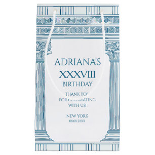 Toga feest met Griekse meander patroon en kolommen Klein Cadeauzakje