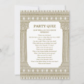 Toga Feest Quiz Kaart (Voorkant)