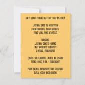 TOGA PARTIJINVITATIE INVITE MET GRIEKS GOD GODDESS KAART (Achterkant)