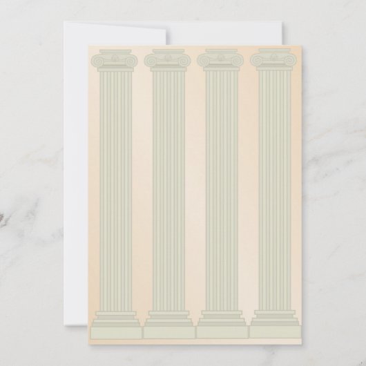 Toga Party Birthday Ivy Scroll Ancient Roman Kaart (Achterkant)