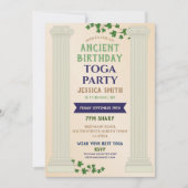 Toga Party Birthday Roman Ivy Scroll Ancient Kaart (Voorkant)