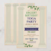 Toga Party Birthday Roman Ivy Scroll Ancient Kaart (Voorkant / Achterkant)