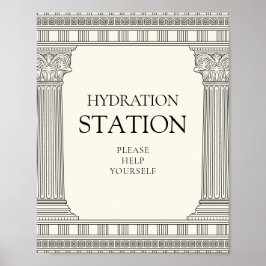 Toga Party Hydration station voor waterhoek Poster