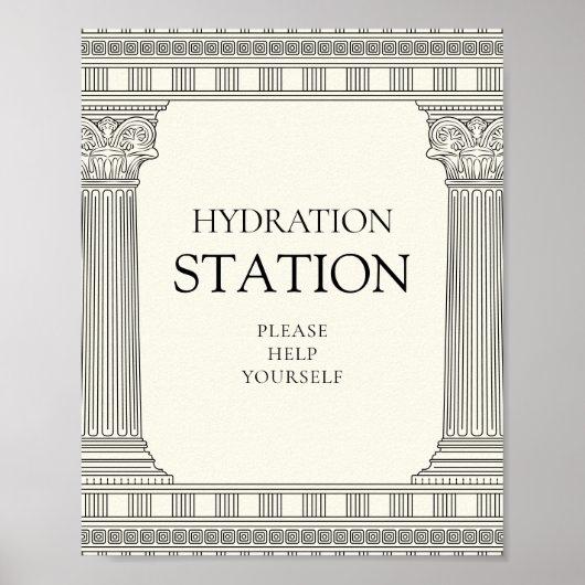 Toga Party Hydration station voor waterhoek Poster (Voorkant)