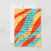 Toga Party Invitation Firey Greek God Goddess Kaart (Achterkant)