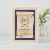 Toga Party Oude Romeinse Verjaardag Ivy Scroll Kaart (Staand voorkant)