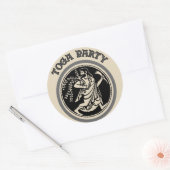 Toga Party, Romeins Man Ronde Sticker (Envelop)