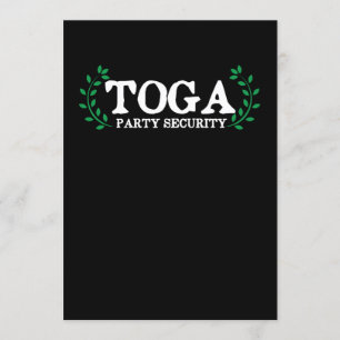 Toga Party Security Guard Funny Frathood Kaart