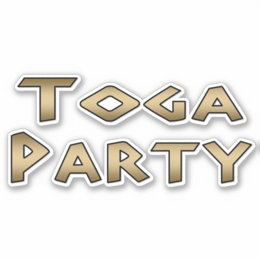 Toga Party Sticker (Voorkant)