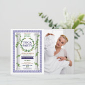 Toga Party Verjaardag Ivy Scroll Oude Romeinse fot Kaart (Staand voorkant)