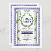 Toga Party Verjaardag Ivy Scroll Oude Romeinse fot Kaart (Voorkant / Achterkant)