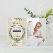 Toga Party Verjaardag Ivy Scroll Oude Romeinse fot Kaart (Staand voorkant)