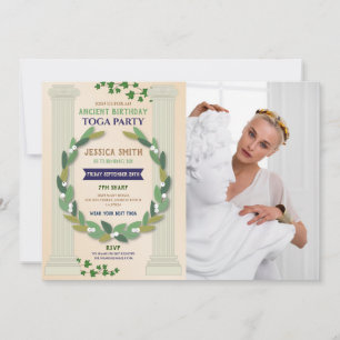 Toga Party Verjaardag Ivy Scroll Oude Romeinse fot Kaart