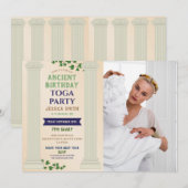 Toga Party Verjaardag Romeinse Ivy Scroll Oude fot Kaart (Voorkant / Achterkant)