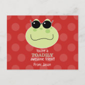 Togelijkmatige Geweldige Cute Toad Valentijnsdag Briefkaart (Voorkant)