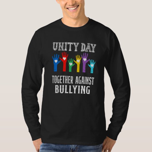Together Against Bullying Orange Anti Bully Unity  T-shirt (Voorkant)