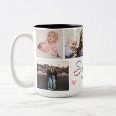 Together Always, My Sister – Custom 6-Photo Mug Tweekleurige Koffiemok (Links)