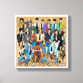 Together and mixed. canvas afdruk