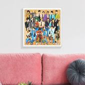 Together and mixed. canvas afdruk (Insitu (Woonkamer))