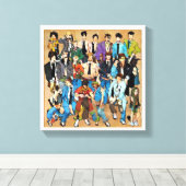 Together and mixed. canvas afdruk (Insitu (Houten vloer))