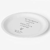 Together Elegant Minimalist Weddenschap Hartelijk  Papieren Bordje (Gekanteld)