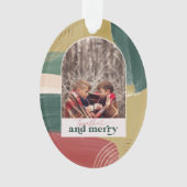 Together en Merry | Foto's Modern kerstorn Ornament (voorkant)