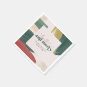 Together en Merry | Modern kerstfeest Napkins Servet (Hoek)