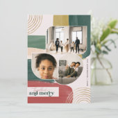 Together en Merry | Moderne Abstracte kerstfoto (Staand voorkant)