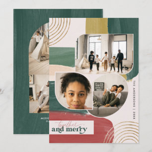 Together en Merry   Moderne Abstracte kerstfoto