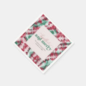 Together en Merry | Moderne kersttinctuur Servet (Hoek)