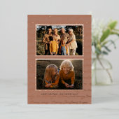 Together en Merry | Vijf nostalgische kerstfoto's Folie Feestdagenkaart (Staand Voorkant)