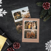 Together en Merry | Vijf nostalgische kerstfoto's Folie Feestdagenkaart