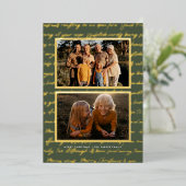 Together en Merry | Vijf nostalgische kerstfoto's Folie Feestdagenkaart (Staand Voorkant)