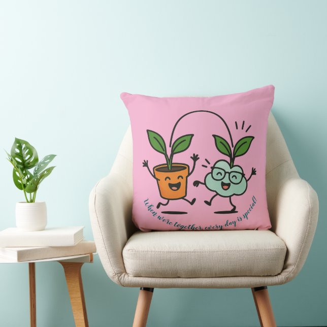 Together Every Day Is Special Cute Plant Pillows  Kussen (Stoel)