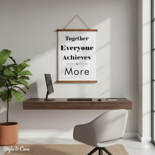 Together Everyone Achieves More - Hangend Wandkleed
