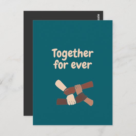 Together for ever - life quotes briefkaart (Voorkant / Achterkant)