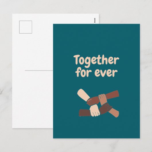 Together for ever - life quotes feestdagenkaart (Voorkant / Achterkant)