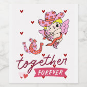 TOGETHER FOREVER COUNTRY STYLE  WIJN ETIKET (Enkel label)