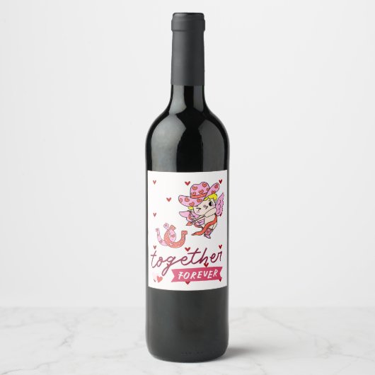 TOGETHER FOREVER COUNTRY STYLE  WIJN ETIKET (Voorkant)