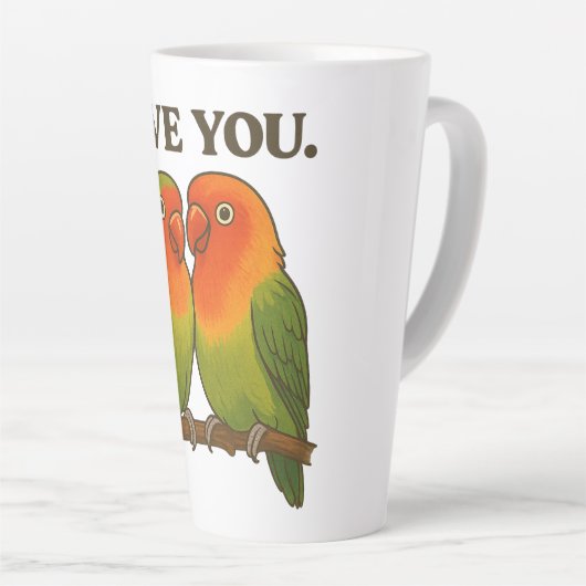 Together Forever Lovebirds Latte Mok (Rechterhoek)