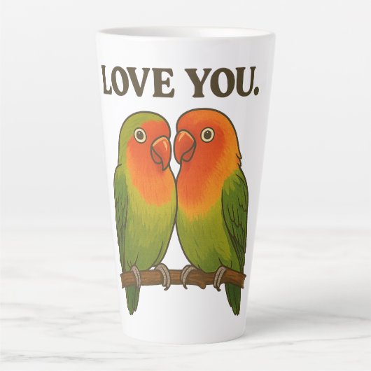 Together Forever Lovebirds Latte Mok (Voorkant)