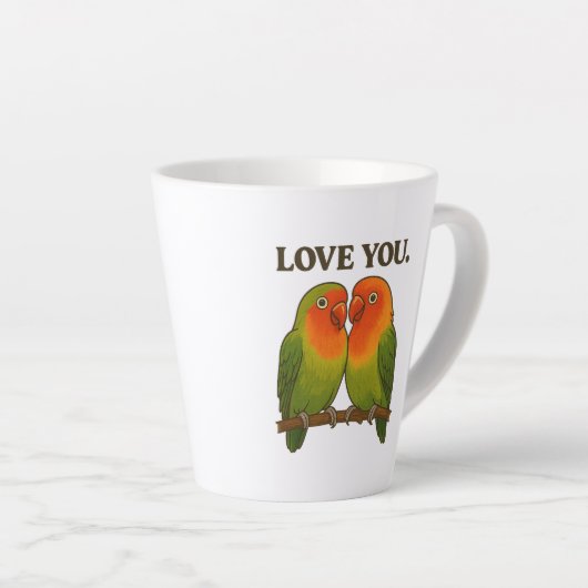 Together Forever Lovebirds Latte Mok (Rechterhoek)