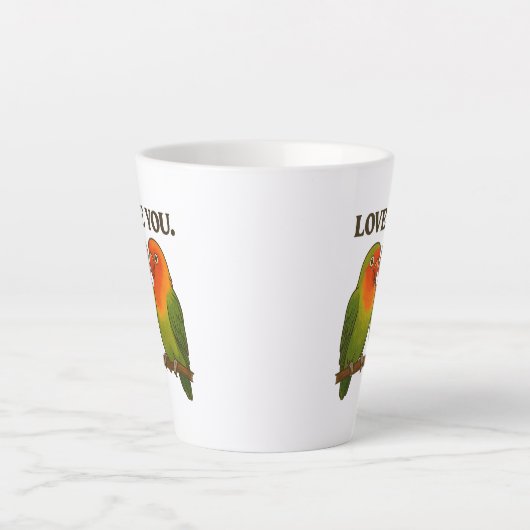 Together Forever Lovebirds Latte Mok (Voorkant)