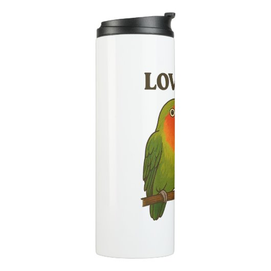 Together Forever Lovebirds Thermal Tumbler Thermosbeker (Gedraaid links)