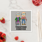 Together Forever Old Couple Jubileum Napkins Servet (Insitu)