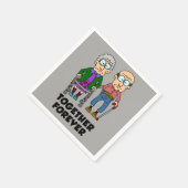 Together Forever Old Couple Jubileum Napkins Servet (Hoek)