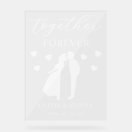 Together Forever Personalized Wedding Acryl Bord